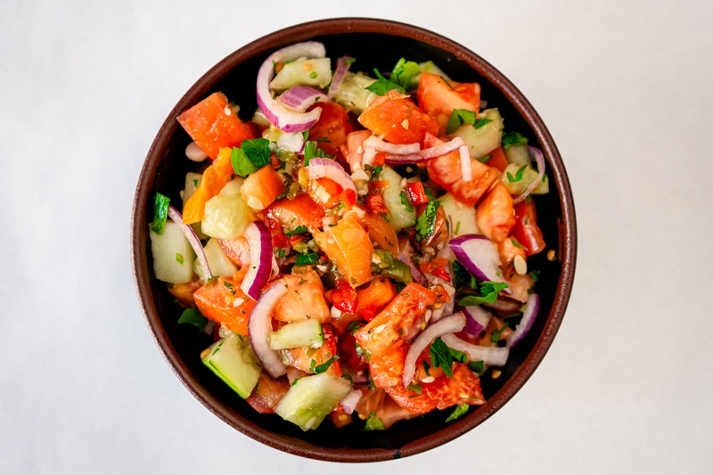 Hamido( House) Salad at Hamido Seafood, Astoria
